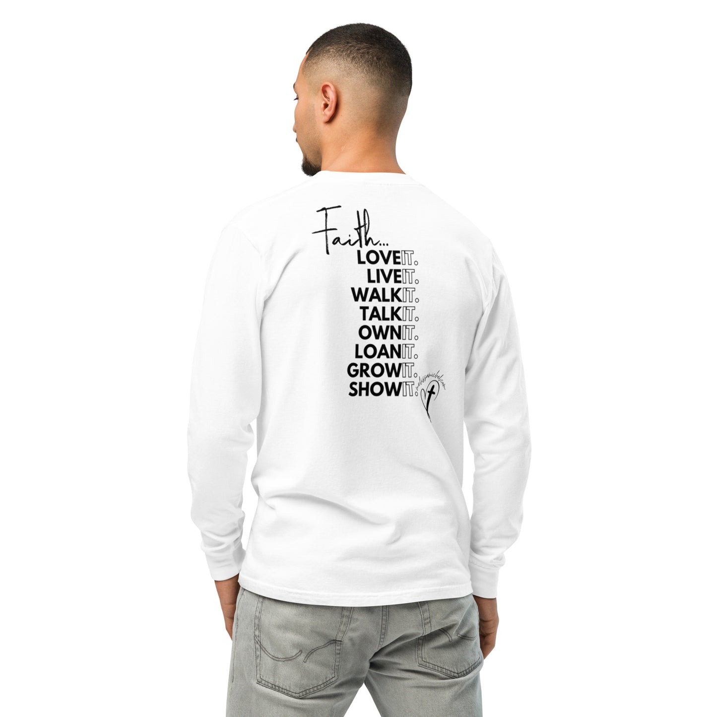 Faith Unisex Garment-Dyed Heavyweight Long-Sleeve Shirt