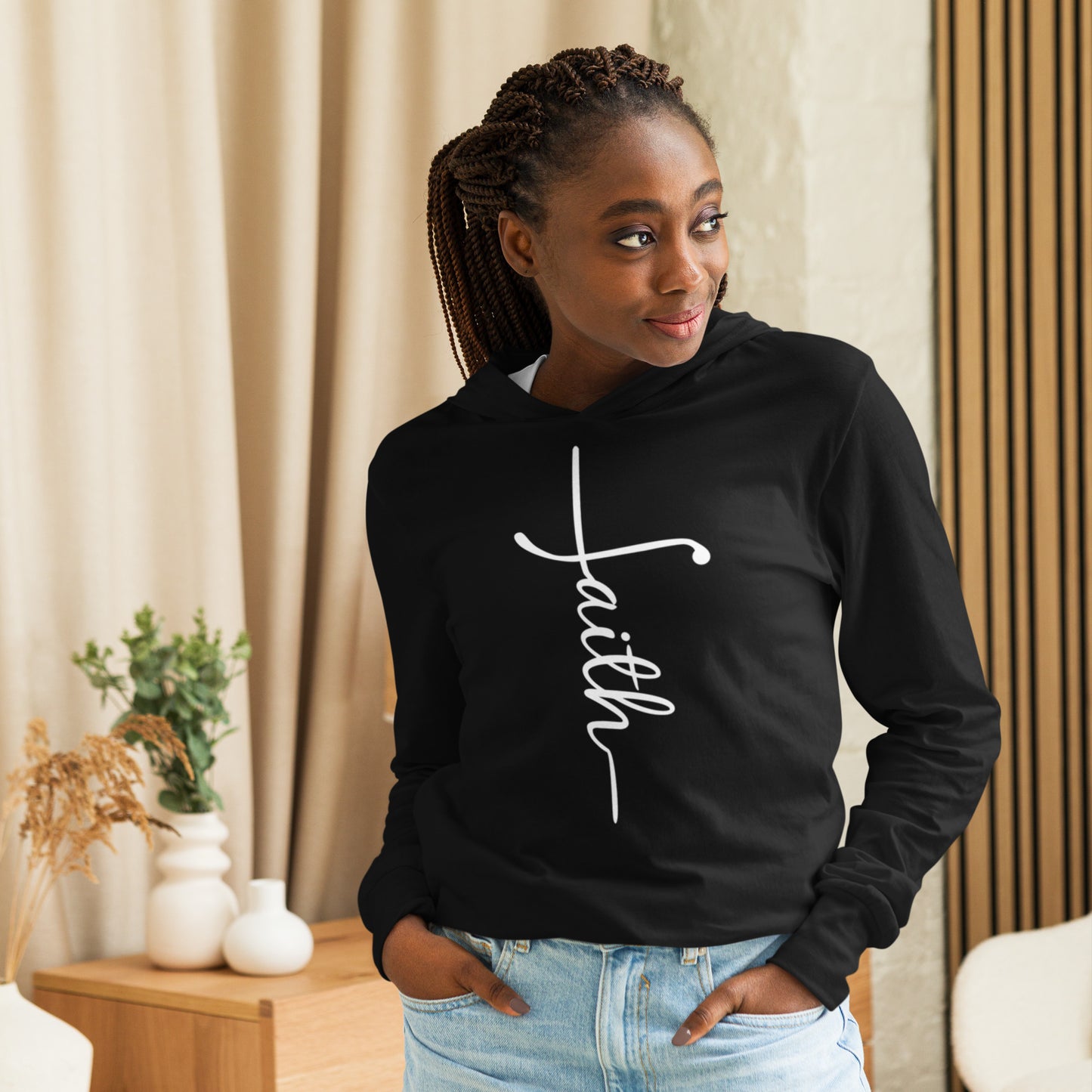 Faith Unisex Hooded Long-Sleeve Tee